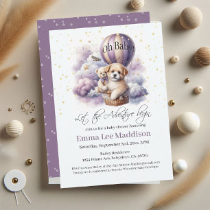 Invitación Fiesta de Bebé de Aventura Cachorro en Globo Aeros
