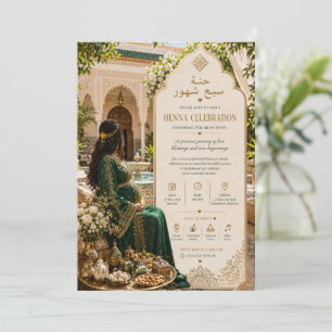 Invitación Fiesta de Bebé de Caftán Verde Real