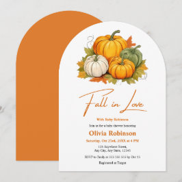 Invitación Fiesta de bebé de calabaza género neutral Otoño en