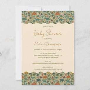 Invitación Fiesta de Bebé de Dinosaurios