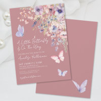 Fiesta de Bebé de Flor Silvestre de Mariposa Elega