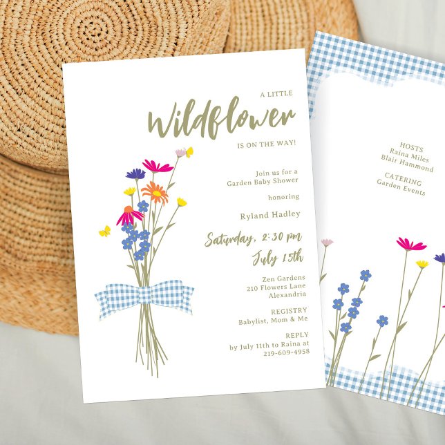 Invitación Fiesta de Bebé de Flores Silvestres | Lazo de Ging (Subido por el creador)