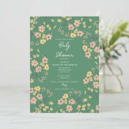 Invitación Fiesta de Bebé de Género Neutral con Estilo Boho V