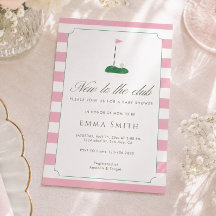 Fiesta de Bebé de Golf 'Nueva en el Club' Rosa