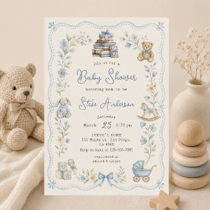 Invitación Fiesta de Bebé de Guardería de Cuentos de Hadas Fl