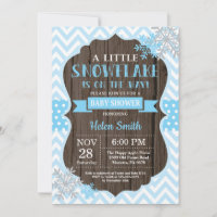 Fiesta de Bebé de Invierno Rústica Copo de Nieve A