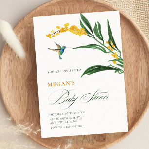 Invitación Fiesta de bebé de jardín floral estético