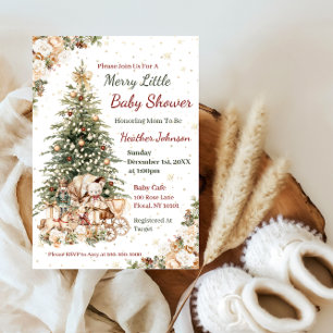 Invitación Fiesta de Bebé de Navidad Boho Neutral