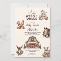 Fiesta de Bebé de Navidad con Animales de Granja d