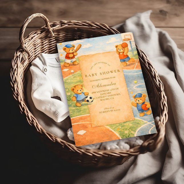 Invitación Fiesta de bebé de ositos de peluche de Storybook S (Subido por el creador)