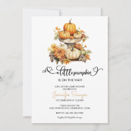 Invitación Fiesta de Bebé de Otoño de Calabaza