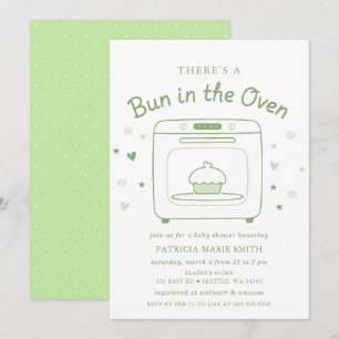 Invitación Fiesta de Bebé de Pan en el Horno sin Distinción d