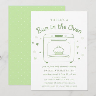 Invitación Fiesta de Bebé de Pan en el Horno sin Distinción d
