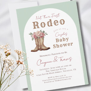 Invitación Fiesta de Bebé de Parejas del Oeste No es su Prime