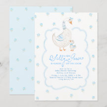 Fiesta de bebé elegante azul pastel Silly Goose pa