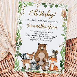 Invitación Fiesta de Bebé en el Bosque