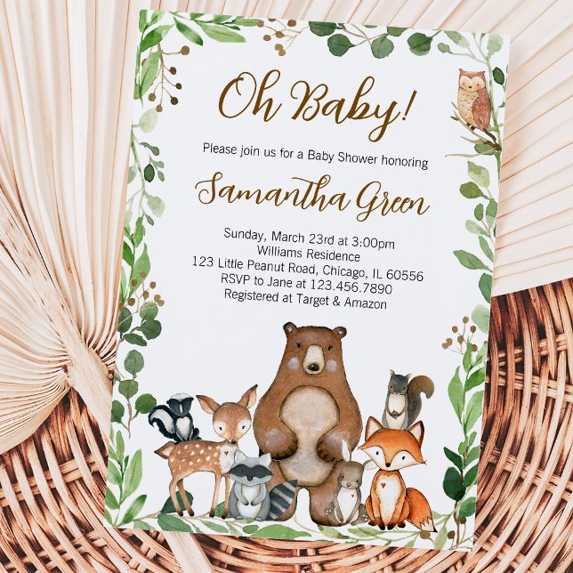 Invitación Fiesta de Bebé en el Bosque (Subido por el creador)