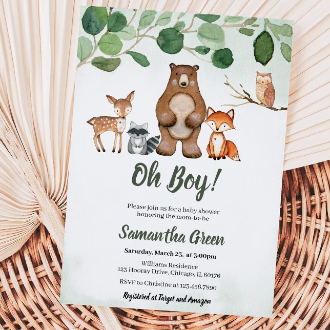 Invitación Fiesta de Bebé en el Bosque (Subido por el creador)