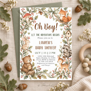 Invitación Fiesta de Bebé en el Bosque