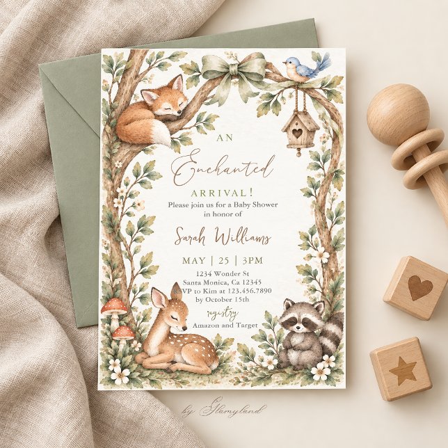Invitación Fiesta de Bebé en el Bosque (Subido por el creador)