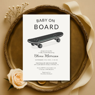 Invitación Fiesta de Bebé en Monopatín Baby on Board