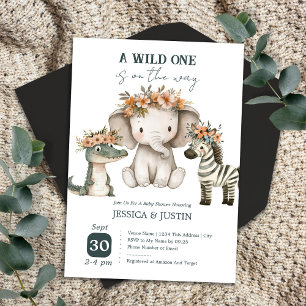 Invitación Fiesta de Bebé Floral Boho Wild One