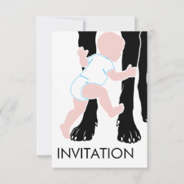 Invitación fiesta de bebé gran danés Dibujo Mínimo