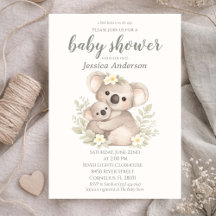 Fiesta de Bebé Koala Boho Cottagecore Neutro en Gé