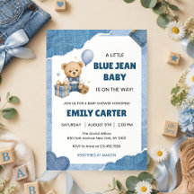 Fiesta de Bebé Little Blue Jean | Oso de Peluche d