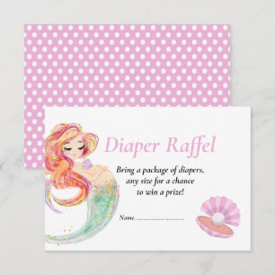 Invitación Fiesta de Bebé Mermaid Diape Raffel Bajo el Mar