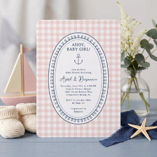 Invitación Fiesta de Bebé Náutica Niña