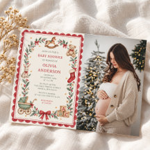 Fiesta de Bebé Navidad Juguetes Vintage Red Scallo
