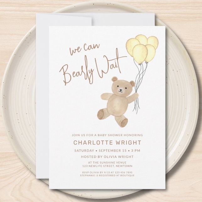 Invitación Fiesta de Bebé Neutral en Género No Podemos Espera (Subido por el creador)