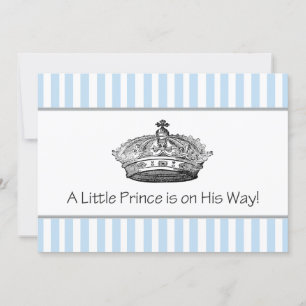 Invitación Fiesta de bebé niño Elegante Príncipe Azul