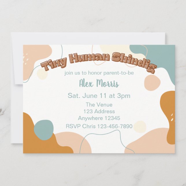 Invitación Fiesta de Bebé No Binario (Anverso)