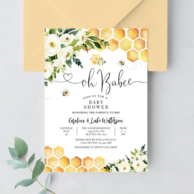 Invitación Fiesta de Bebé Oh Babee sin Distinción de Género (Subido por el creador)