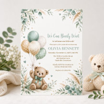 Fiesta de Bebé Oso de Peluche Verde Menta