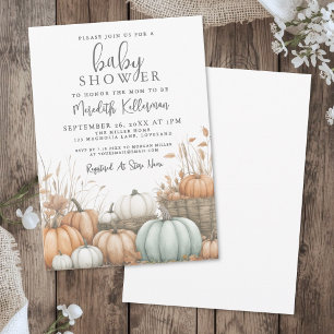 Invitación Fiesta de Bebé Otoño de Calabaza