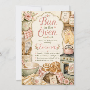 Invitación Fiesta de Bebé: Pan en el Horno