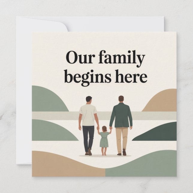 Invitación Fiesta de bebé para dos papás  (Anverso)