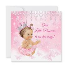 Fiesta de bebé princesa mariposa rosa morena