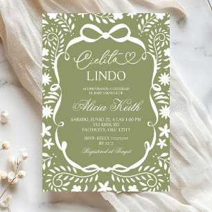 Invitación Fiesta de Bebé Sage Mexicana Cielito Lindo 