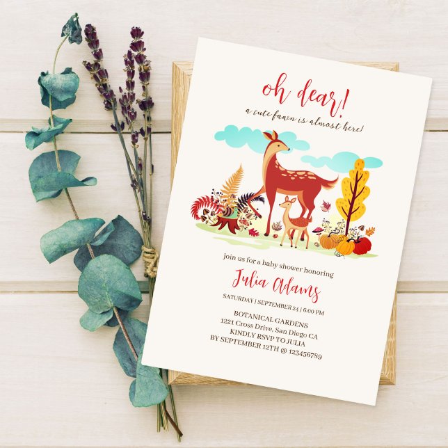 Invitación Fiesta de Bebé Tierno Bosque Querido (Subido por el creador)