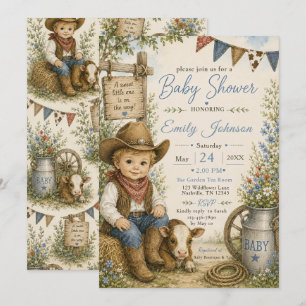 Invitación Fiesta de Bebé Vaquero