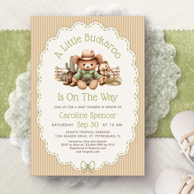 Invitación Fiesta de Bebé Vaquero Occidental Sin Distinción d (Subido por el creador)