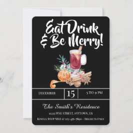 Invitación ¡Fiesta de bebidas festivas come y sé moro!