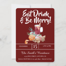 Invitación ¡Fiesta de bebidas festivas come y sé moro!