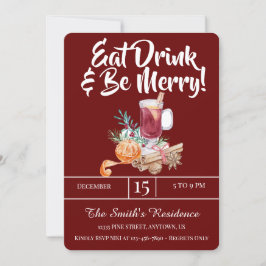 Invitación ¡Fiesta de bebidas festivas come y sé moro!