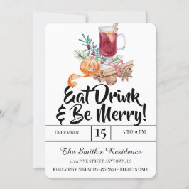 Invitación ¡Fiesta de bebidas festivas come y sé moro!