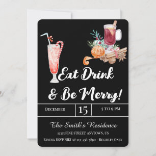 Invitación ¡Fiesta de bebidas festivas come y sé moro!